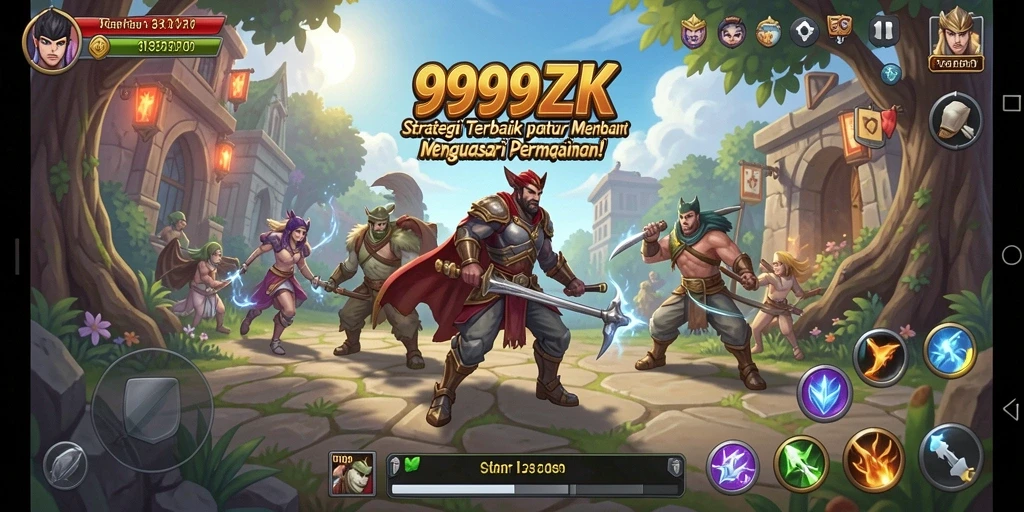 Tampilan utama gameplay 999ZK yang menantang strategi.