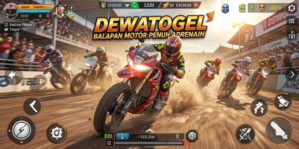 Gameplay seru balapan motor di DEWATOGEL.
