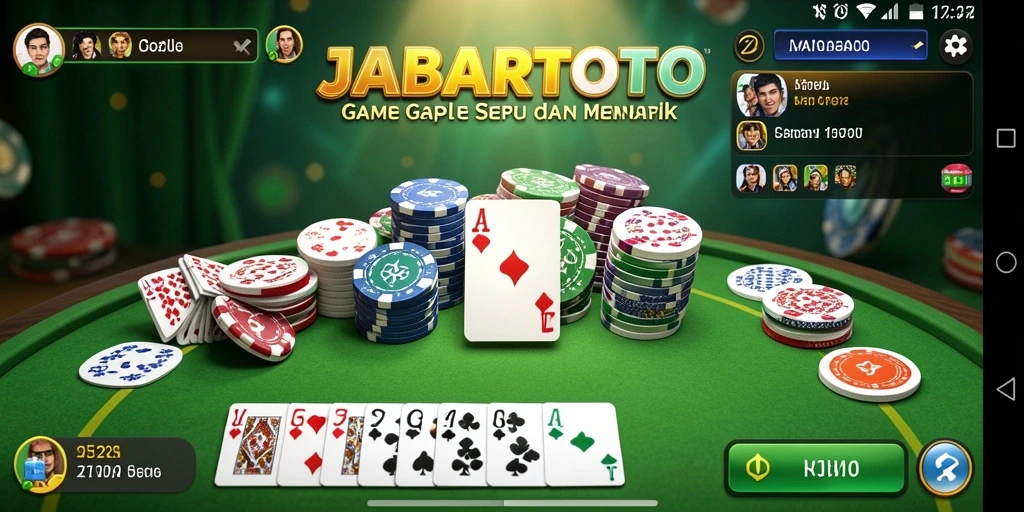 Tampilan gameplay seru dari JABARTOTO yang penuh strategi Gaple.