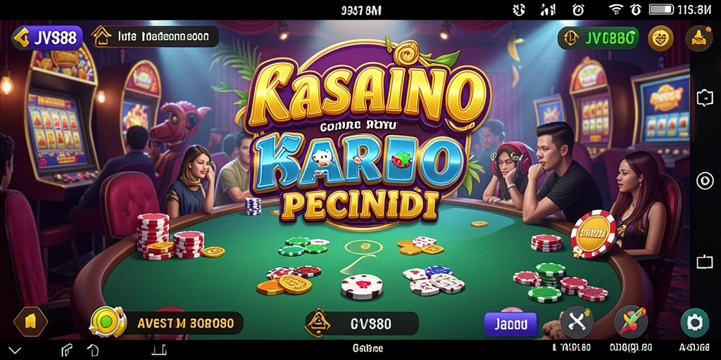 Tampilan menarik dari gameplay JVS88 di kasino virtual.
