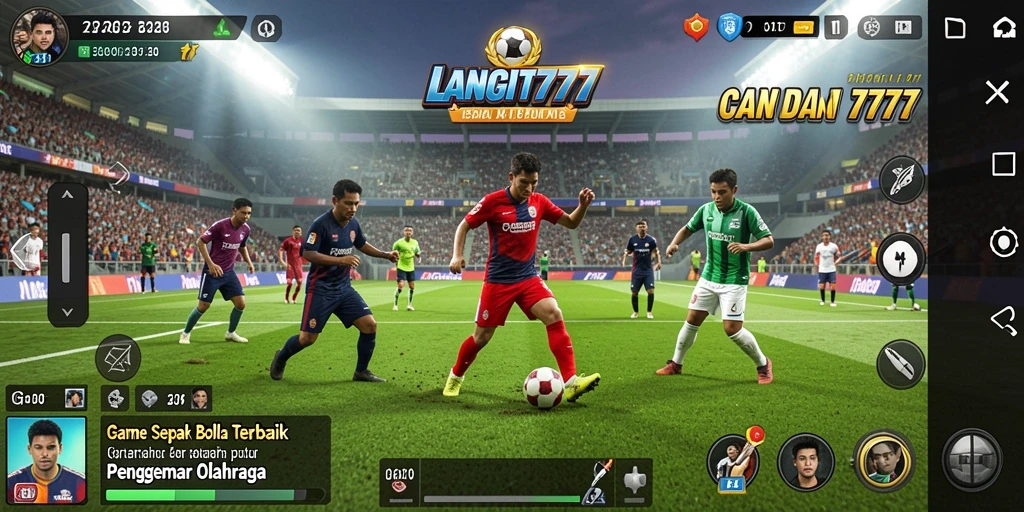 Tangkapan layar LANGIT777 menampilkan aksi permainan sepak bola yang seru.