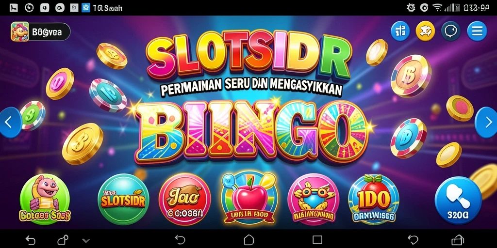 Tampilan seru gameplay Bingo di SLOTSIDR.