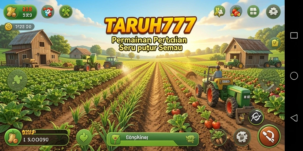 Gameplay TARUH777 menampilkan aktivitas pertanian yang seru dan menyenangkan.